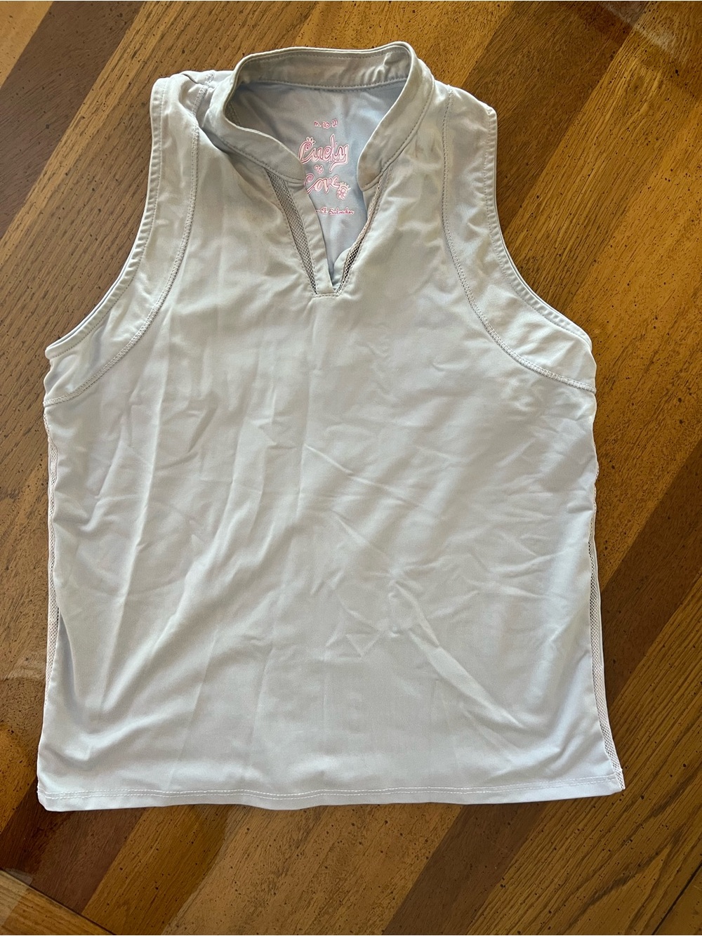 Lucky in Love Tennis Golf Sleeveless Polo Tank - light blue